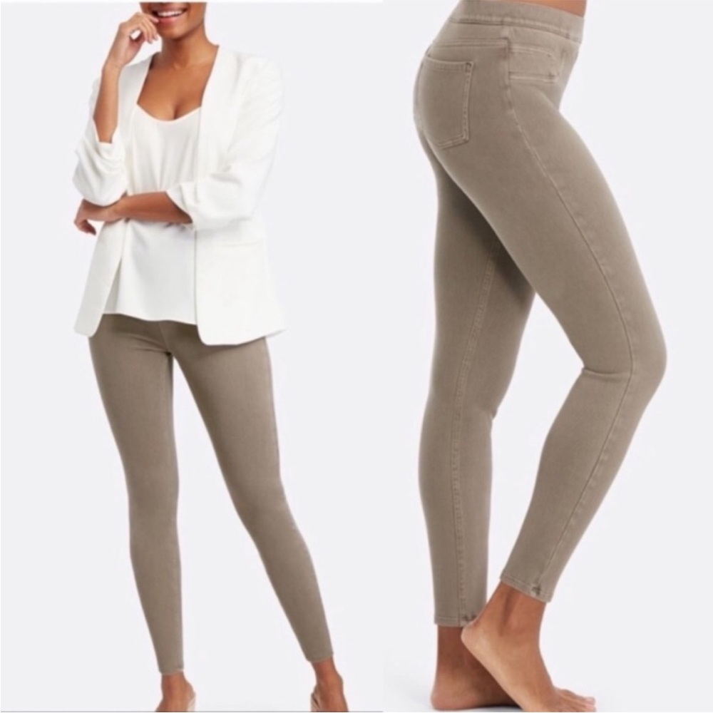 SPANX NWT Jean-ish Ankle Leggings Earthy Taupe Size Medium